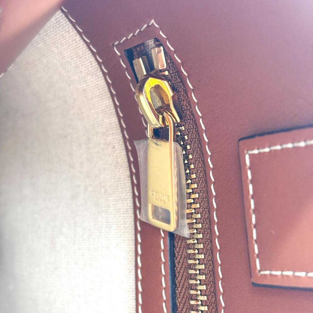 Celine Vertical Cabas Canvas with Leather Small - Picture 8 of 15